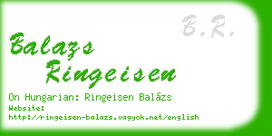 balazs ringeisen business card